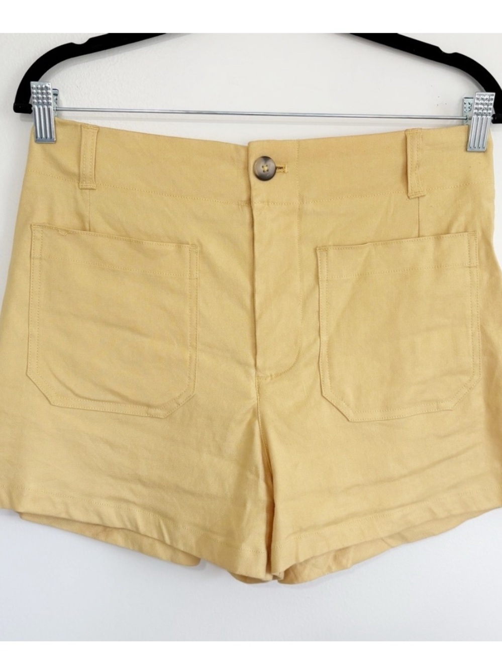 MAEVE by Anthropologie The Colette Linen Shorts Mustard Yellow 29